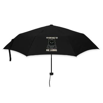 Mr. Whimsy – That's just the way I am! Miesepeter-Katzen-De - Umbrella (small) - black - Front
