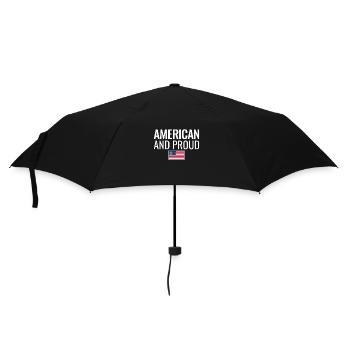 American And Proud Amerikanische Flagge USA - Umbrella (small) - black - Front