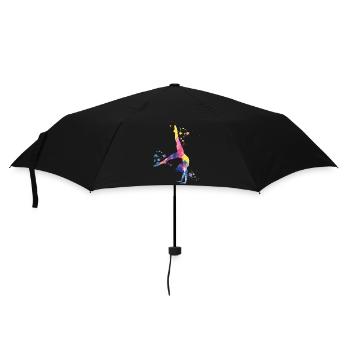 Gymnastik Mädchen – Bunt und kraftvoll - Regenschirm (klein) - Schwarz - Vorne