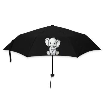 petit éléphant mignon - Parapluie standard - noir - Devant