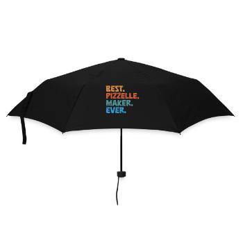 Pizzelle Waffle - Italian Waffles - Umbrella (small) - black - Front