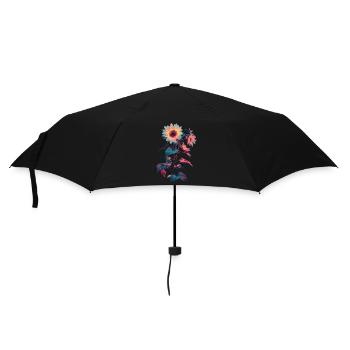Sonnenblume - Regenschirm (klein) - Schwarz - Vorne