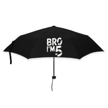 Bro, ich bin 5 – Coole Geburtstags-Design - Regenschirm (klein) - Schwarz - Vorne