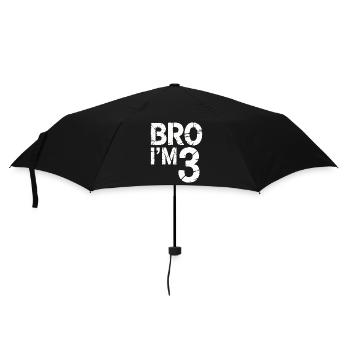 Frère, j’ai 3 ans – Design d’anniversaire cool - Parapluie standard - noir - Devant