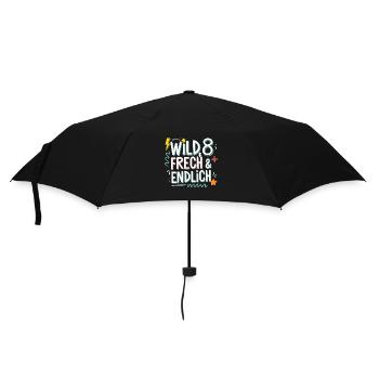 Sauvage, effronté et enfin 8 ans 8e anniversaire - Parapluie standard - noir - Devant