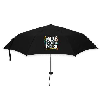 Sauvage, effronté et enfin 8 ans 8e anniversaire - Parapluie standard - noir - Devant