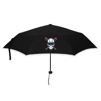 Baseball Skull Batte de Baseball - Parapluie standard - noir - Devant