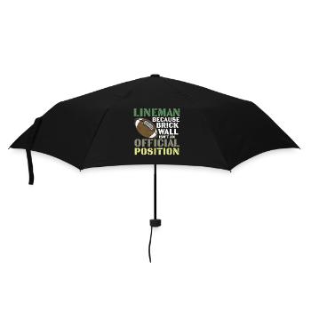Lineman Football Wall Joke Design - Regenschirm (klein) - Schwarz - Vorne