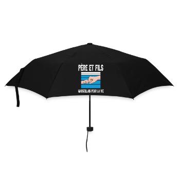 père et fils papa marseille marseillais - Parapluie standard - noir - Devant