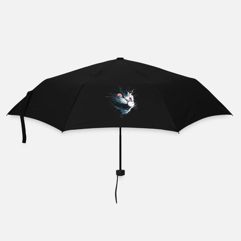 Chat déchiré du Cheshire - Regard de cauchemar sombre - Parapluie standard - noir