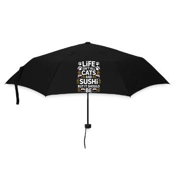 Sushi Cats Japan Funny Kawaii Sushi Gift - Umbrella (small) - black - Front