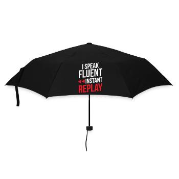 Funny Sports Announcer - Umbrella (small) - black - Front