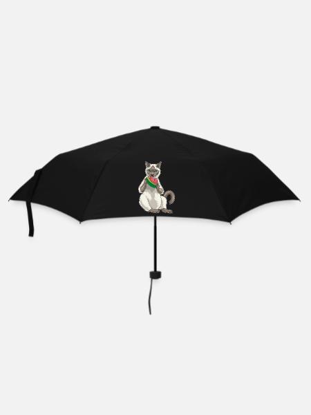 Chat siamois Pastèque - Parapluie standard - noir