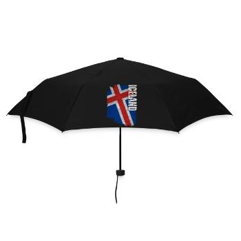 Drapeau vertical de l’Islande, j’aime l’Islande - Parapluie standard - noir - Devant