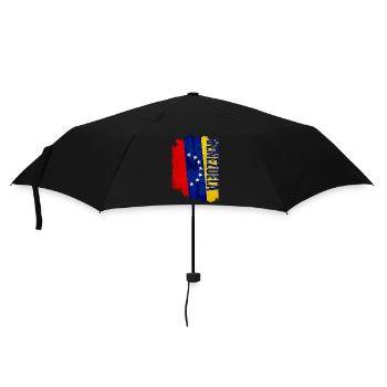 Vertikale venezolanische Flagge, ich liebe Venezuela - Regenschirm (klein) - Schwarz - Vorne