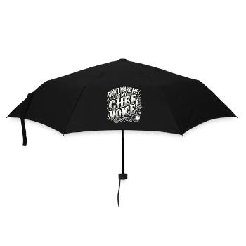 Zwingen Sie mich nicht, meine Chefstimme zu - Regenschirm (klein) - Schwarz - Vorne