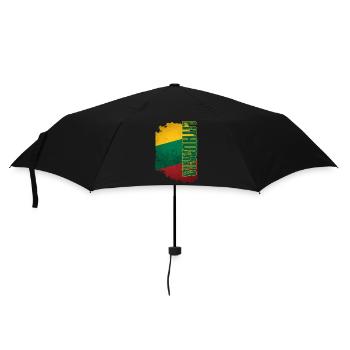 Vertikale litauische Flagge, litauischer Stolz - Regenschirm (klein) - Schwarz - Vorne