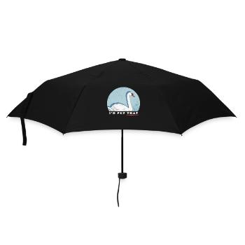 Schwan Schwäne Schwanenliebhaber Geschenke - Regenschirm (klein) - Schwarz - Vorne