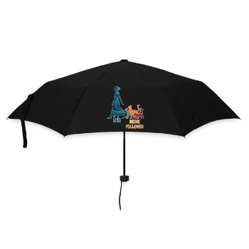 Ich & meine Follower – Katzenhumor Design - Regenschirm (klein) - Schwarz - Vorne