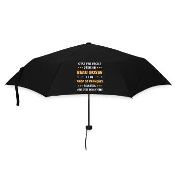 Prof de francais - Parapluie standard - noir - Devant