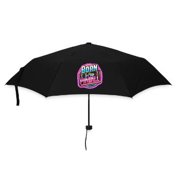 Geboren um Flipper zu spielen - Regenschirm (klein) - Schwarz - Vorne