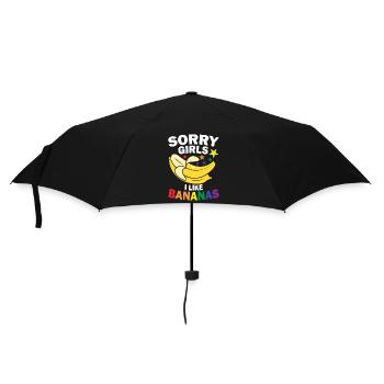 sorry girls i like bananas - Regenschirm (klein) - Schwarz - Vorne