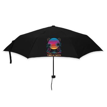 Turks- und Caicosinseln - Regenschirm (klein) - Schwarz - Vorne