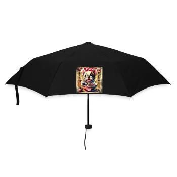 Ramen French Bulldog Dog Grunge Poster St - Umbrella (small) - black - Front