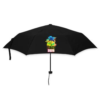 Italy 2025 Colorful Palm Trees - Umbrella (small) - black - Front