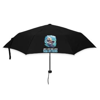 Loutre de mer - Parapluie standard - noir - Devant
