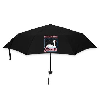 Schwäne Schwan Schwanenliebhaber Geschenk - Regenschirm (klein) - Schwarz - Vorne