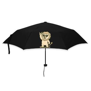 Rock ’n’ Roar - Regenschirm (klein) - Schwarz - Vorne