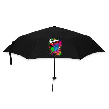 The 90s Sound - Graffiti Cassette Colorful Neon - Umbrella (small) - black - Front