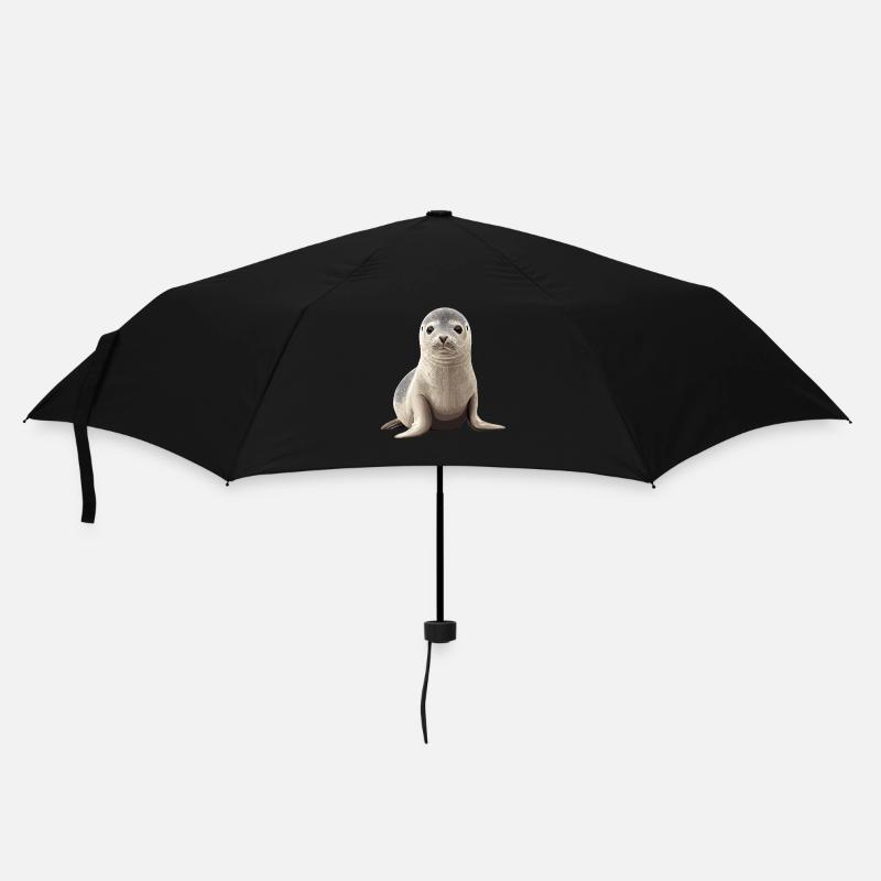 Robben Robbe - Regenschirm (klein) - Schwarz