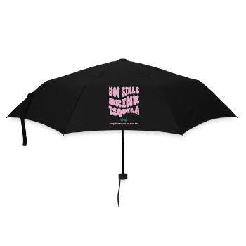Hot Girls Drink Tequila - Regenschirm (klein) - Schwarz - Vorne