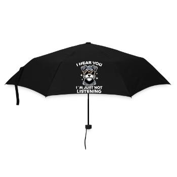 Schnauzer Spruch Lustiges Schnauzer Geschenk - Regenschirm (klein) - Schwarz - Vorne