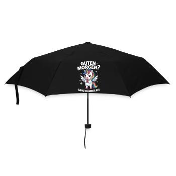 Good morning? Very thin ! Funny Unicorn - Umbrella (small) - black - Front