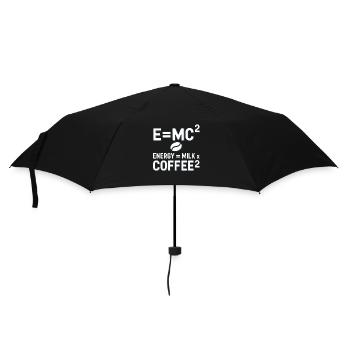 E=MC2 Physics Saying Caffeine Nerd Energy Coffee - Umbrella (small) - black - Front