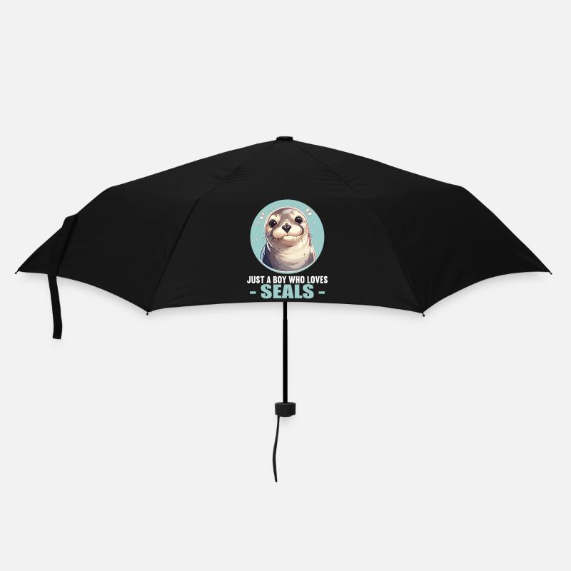 Robben Robbe - Regenschirm (klein) - Schwarz