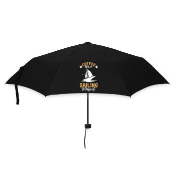 Sailing Coffee Boating Enthusiast Coffee Lover - Regenschirm (klein) - Schwarz - Vorne
