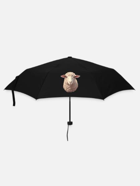 Schafe Schaf - Regenschirm (klein) - Schwarz