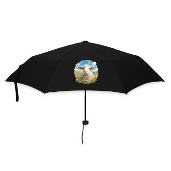 Schafe Schaf - Regenschirm (klein) - Schwarz - Vorne