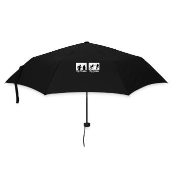 Ornithologue Mon problème Mon pictogramme Maman Papa - Parapluie standard - noir - Devant