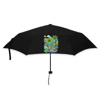Modèle de vacances tropicales - Parapluie standard - noir - Devant