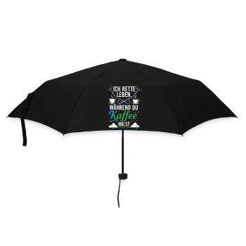 Je sauverai des vies pendant que tu prends un café - Dire - Parapluie standard - noir - Devant