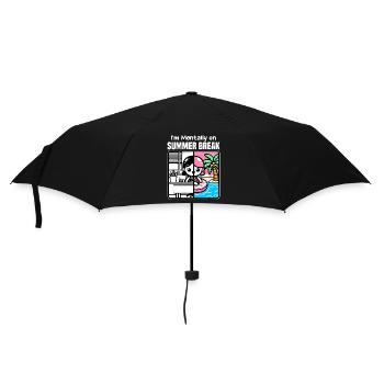 JE SUIS MENTALEMENT EN VACANCES D’ÉTÉ - CADEAU POUR L’ENSEIGNANT - Parapluie standard - noir - Devant