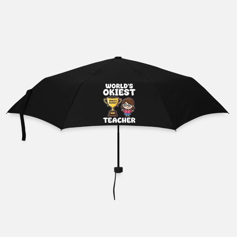 DER OKIGSTE LEHRER DER WELT - LEHRERGESCHENK - Regenschirm (klein) - Schwarz