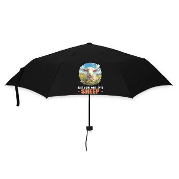 Schafe Schaf - Regenschirm (klein) - Schwarz - Vorne