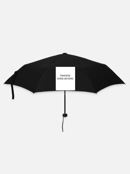 Angst + Kaffee – Überlebens-Kombination - Regenschirm (klein) - Schwarz