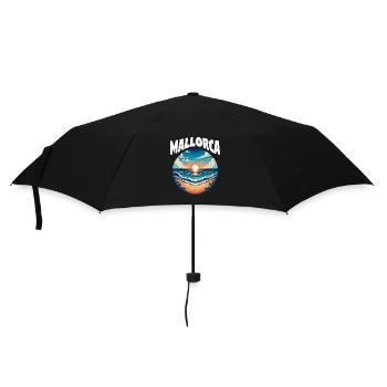 Plage de Majorque Coucher de soleil - Parapluie standard - noir - Devant